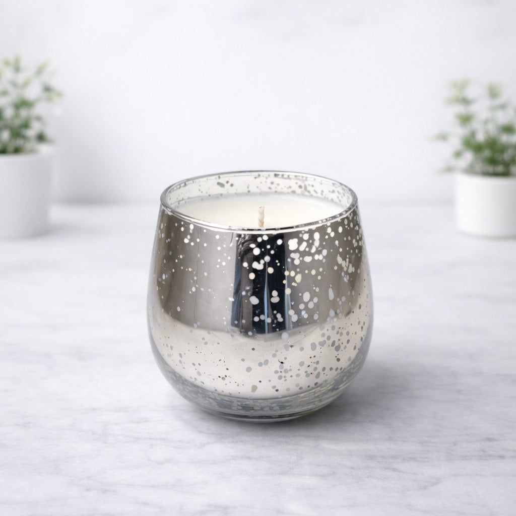 Signature Glass Candle - Single Wick | Silver