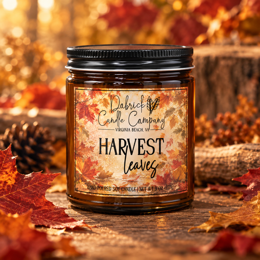 Crackling Wood Wick Candle | Harvest Leaves