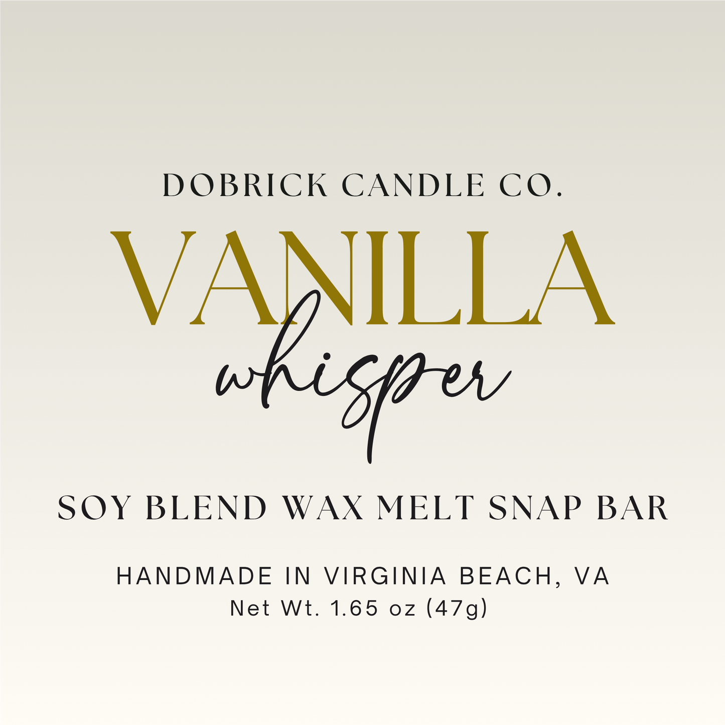 Artisan Snap Bar | Vanilla Whisper