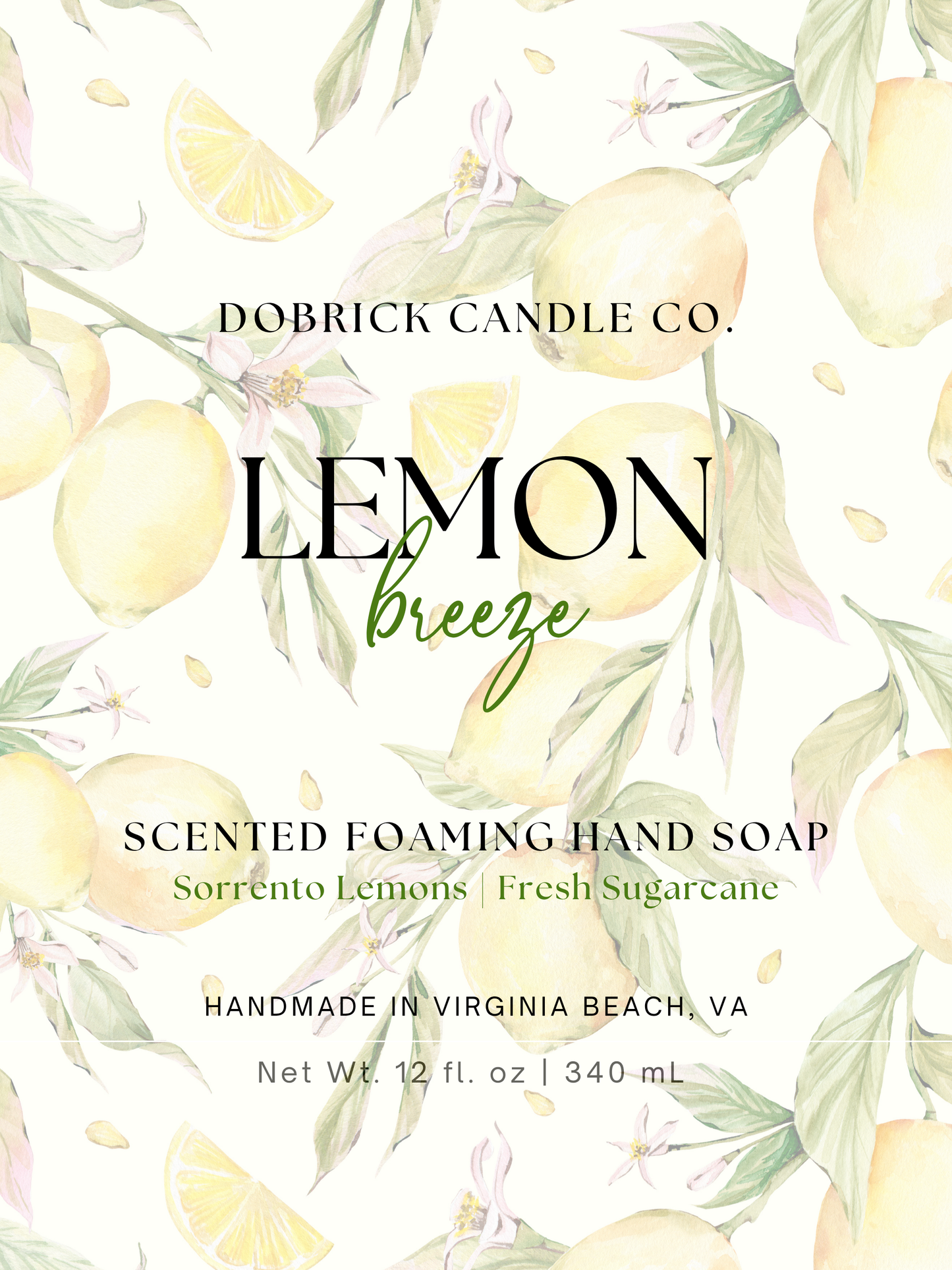 Foaming Hand Soap – 12oz | Lemon Breeze
