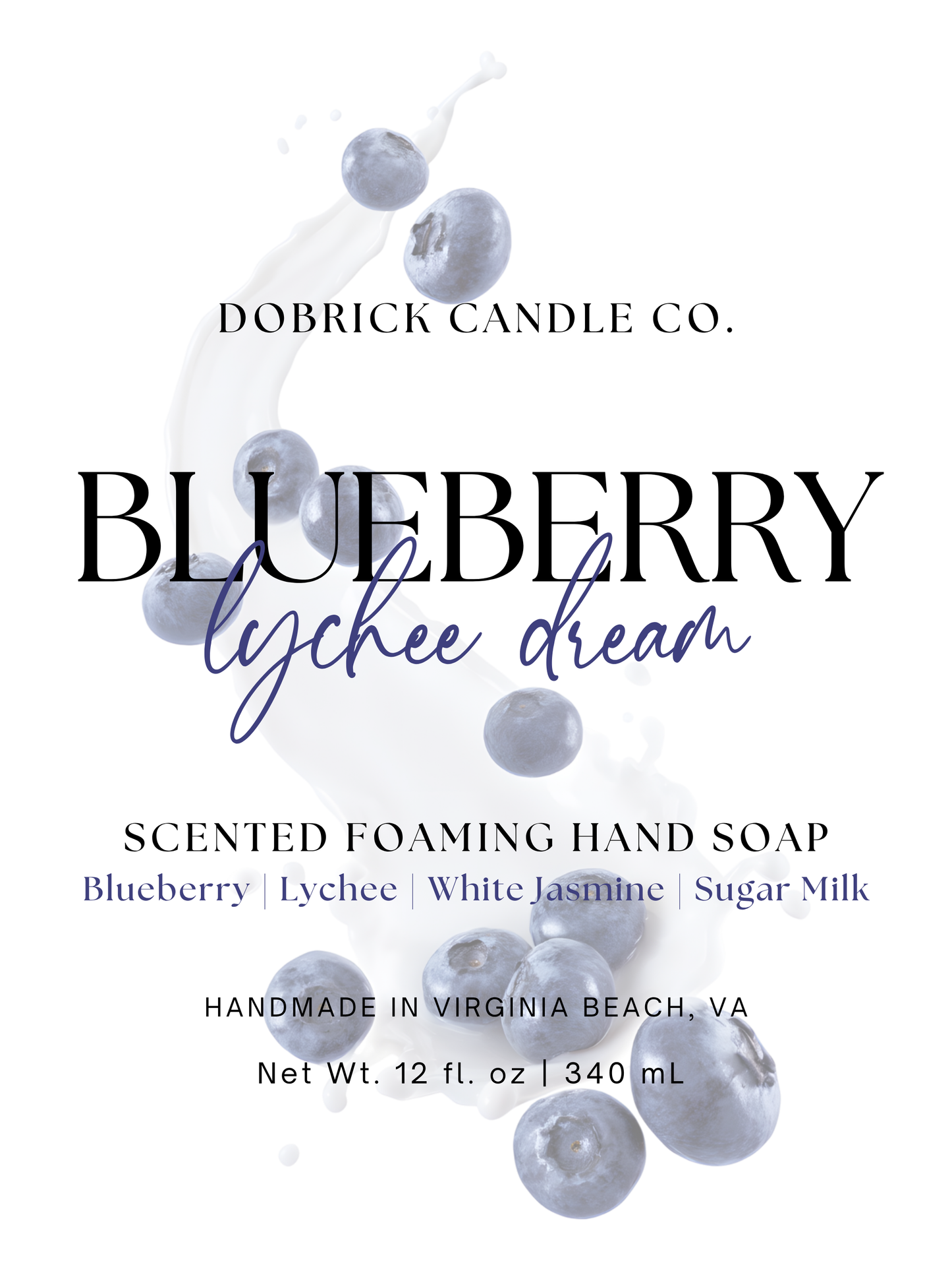 Foaming Hand Soap – 12oz | Blueberry Lychee Dream