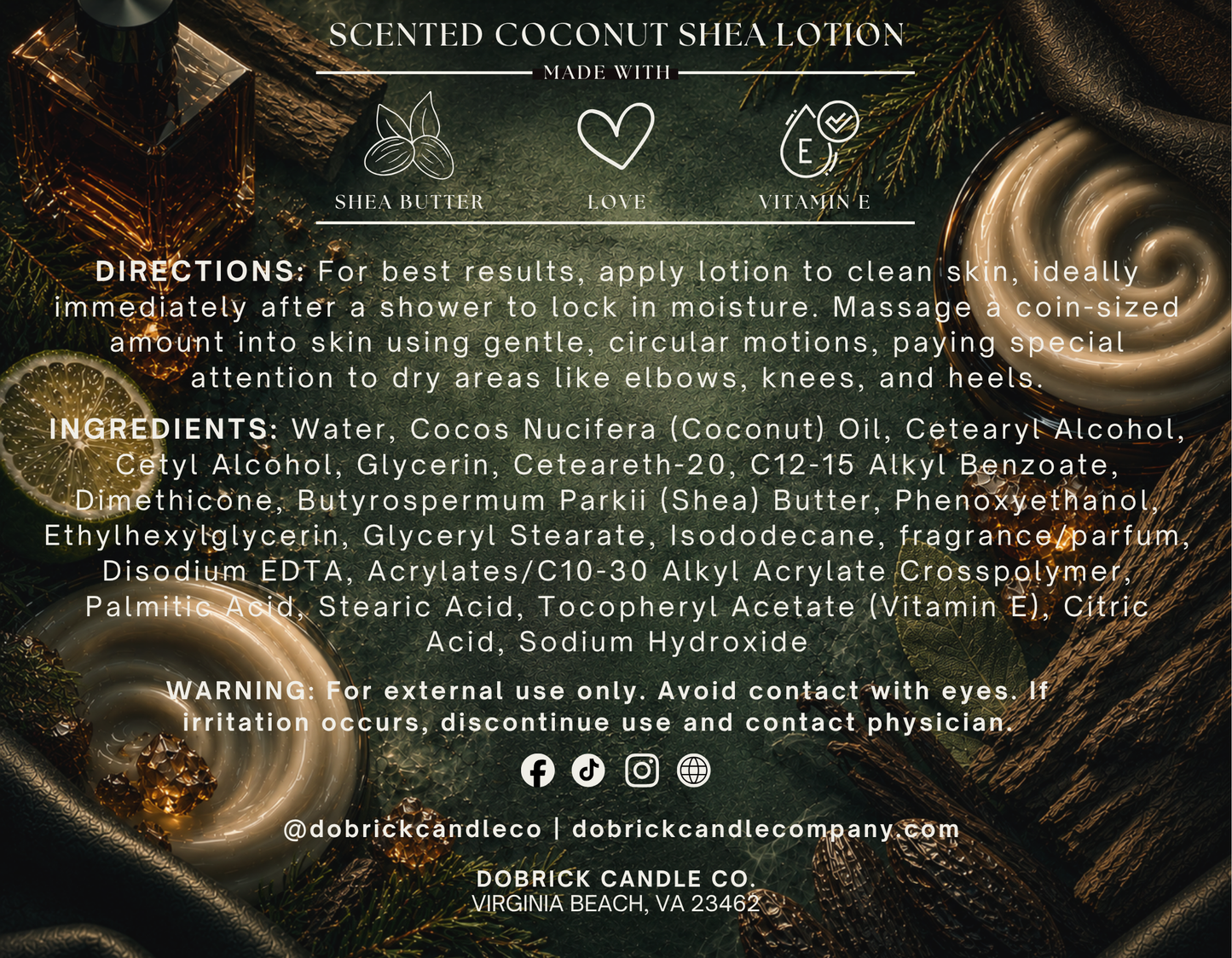 Coconut Shea Lotion | Forest Cedar